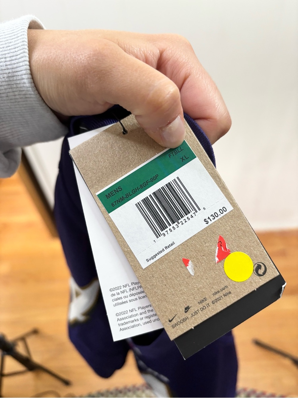 Baltimore Ravens Zay Flowers Nike Purple Game Jersey size XL new men’s loose - Picture 8 of 8